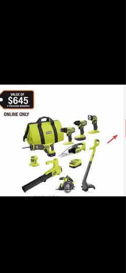 Ryobi 9pc tool set