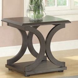 Coaster Shelly Rectangular Engineered Wood Side End Table Cappuccino