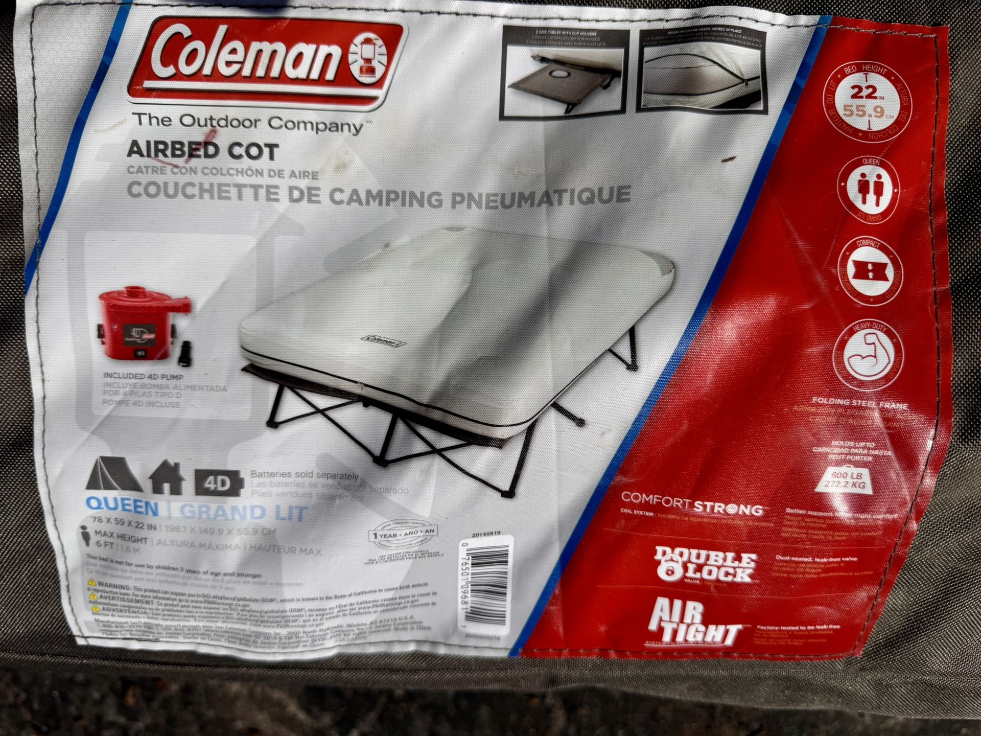 Coleman Air Cot - Queen *LIKE NEW”