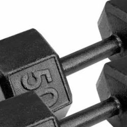 50lbs Hexagon Dumbbells 