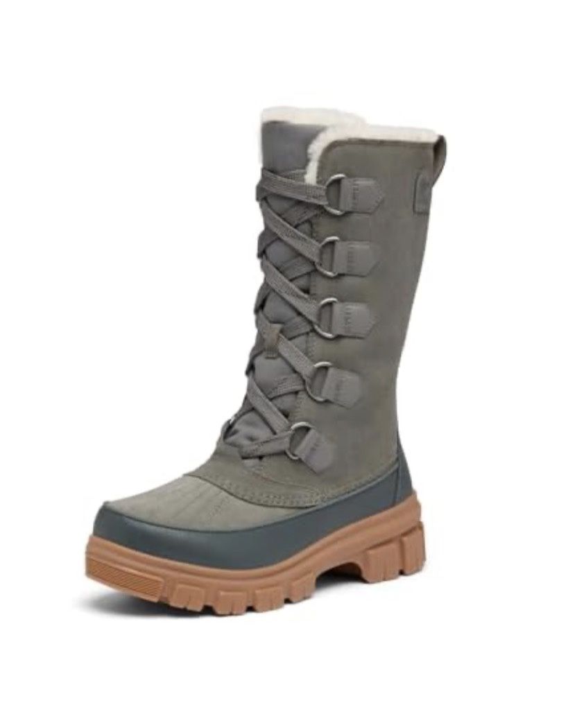 SOREL Women's Tivoli V Tall Waterproof Boot -Quarry, Grill - size 9   