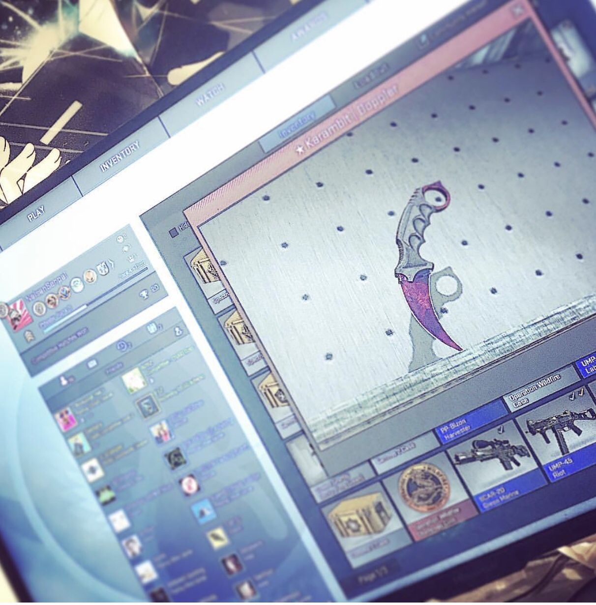 Karambit doppler factory new phase 2 pink galaxy / csGO !