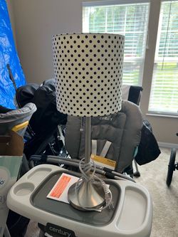 Table Lamp with Polka Dot Shade