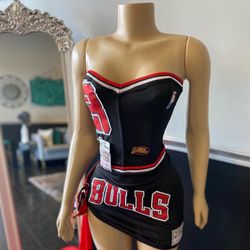 Custom Made Red & Black Bulls 2 Piece 