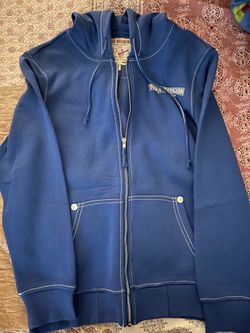 True Religion Blue Zip-Up Hoodie size S