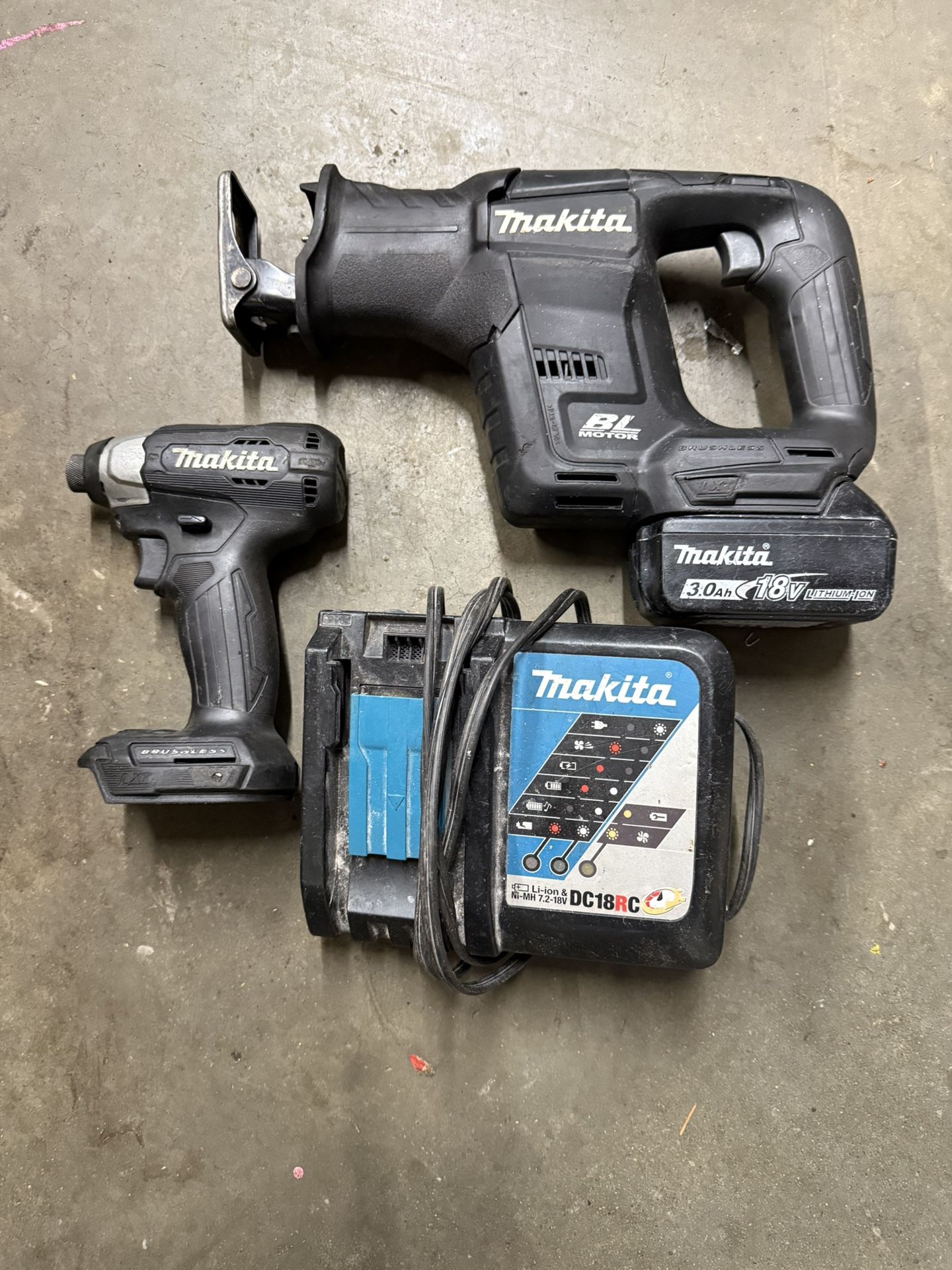 Makita 18v Brushless Sawzall Impact Drill