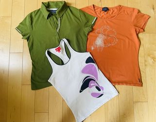 Lot Polo T-shirt Trussardi Olive And Orany, Puma Top
