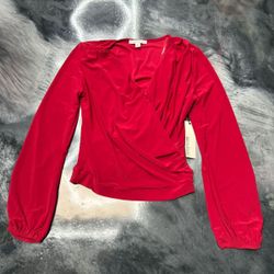 Silky Surplice Blouse