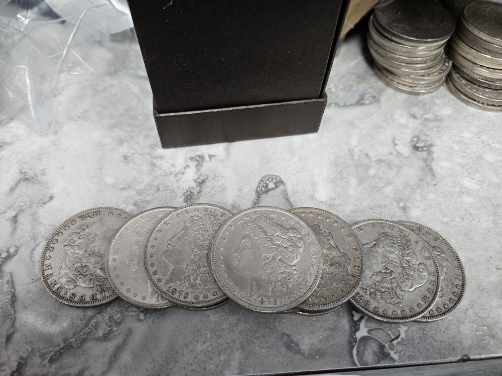 Lot Of Ten (10x) Morgan Dollars From 1879