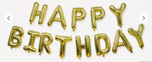 Happy birthday single letter ballons