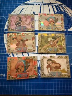 One Piece cybercel Holographic Trading Cards Lot of 6