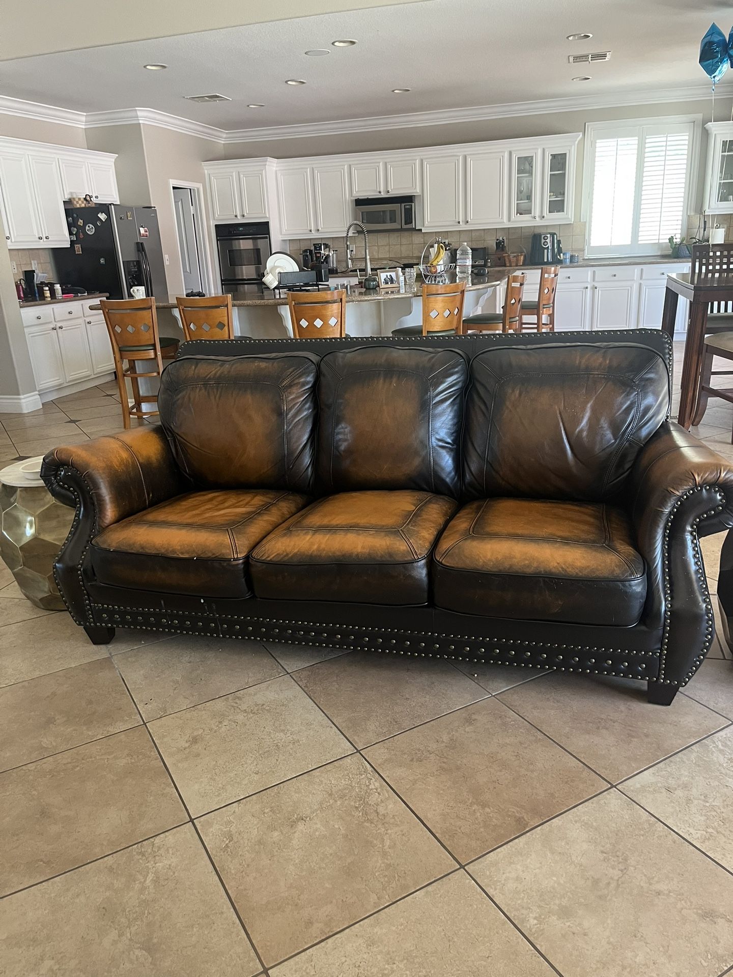Genuine Leather Sofa & Loveseat Set