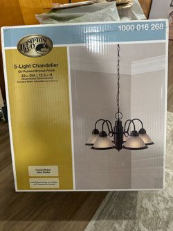 5 light chandelier. Oil Rubbed Bronze Finish