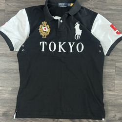 Black and white Polo Ralph Lauren Tokyo polo shirt