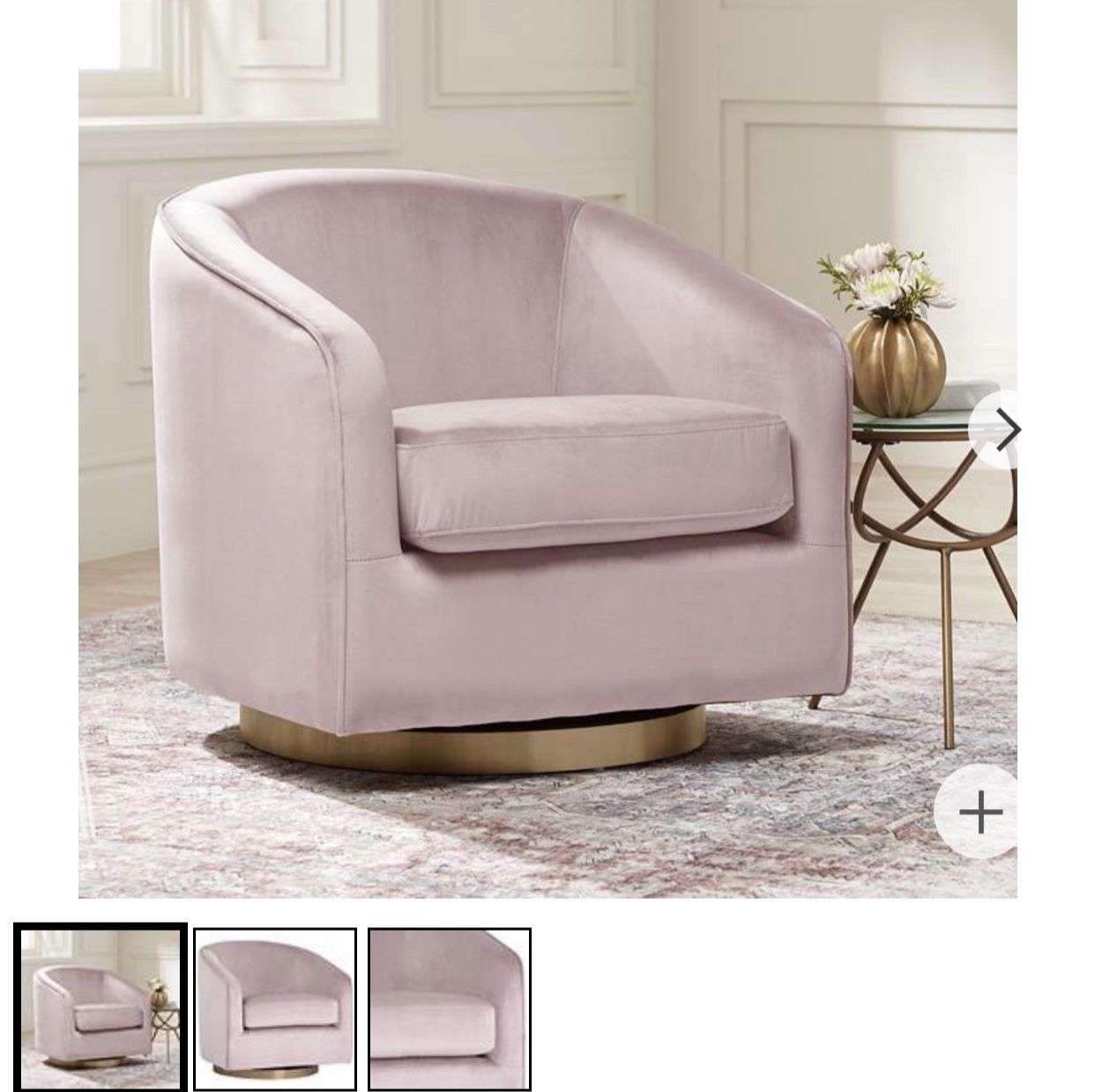 Two Brass Swivel Armchair 400 Each