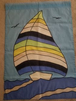 Sailboat Flag  Excellent Condition  - 27 X 39