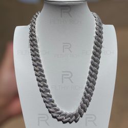  Miami Cuban Links Chain VVS Necklace Iced out
