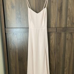 NWT Lulu’s Blush Light Pink Cocktail Summer Midi Dress