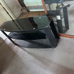 Tv Stand.  Glass Top.   