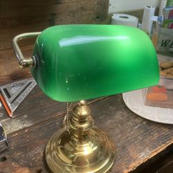 Lite source Antique Banker Desk lamp Glass