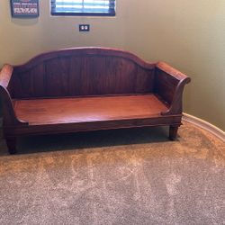 Wooden Loveseat Couch