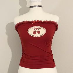 Strawberry Lace Top