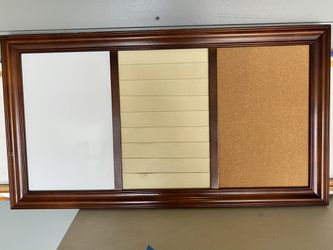 Office cork, white board & card holder piece