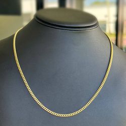 Jewelry 14k solid Yellow Gold Cuban link 23.00” Chain necklace 11.70 grams 2.70mm