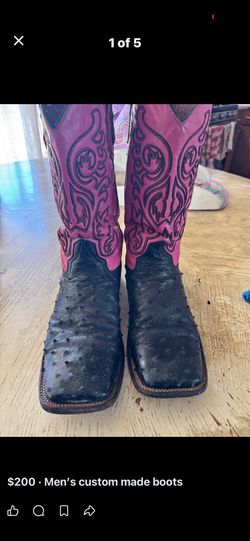 Men’s ostrich boots