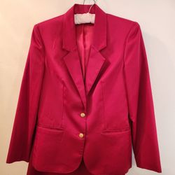 2 piece Red womens Suit Size 13. By MJ sportswear