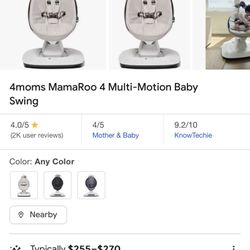 4moms MamaRoo 4 Multi-Motion Baby Swing
