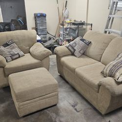 Sofa Lovechair And Foot Rest