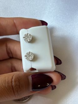 Moissanite stud earrings