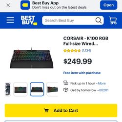 LIKE NEW CORSAIR K100 RGB KEYBOARD
