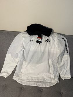 Nike Iowa Hawkeyes Lightweight Player Jacket White Black Men's L CW3432-100 NWT