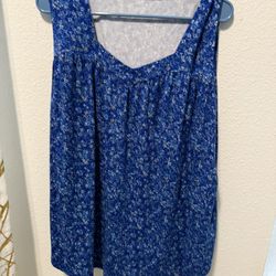 Ladies Blue Casual Blouse