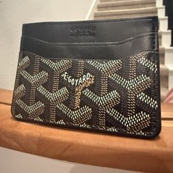 Cardholder Unisex Black And Brown 