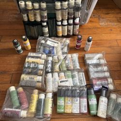 HUGE Lot Of ENAMEL/ACRYLIC PAINTS For Every Purpose You Can Think - Including Outdoor Items & Fabrics 