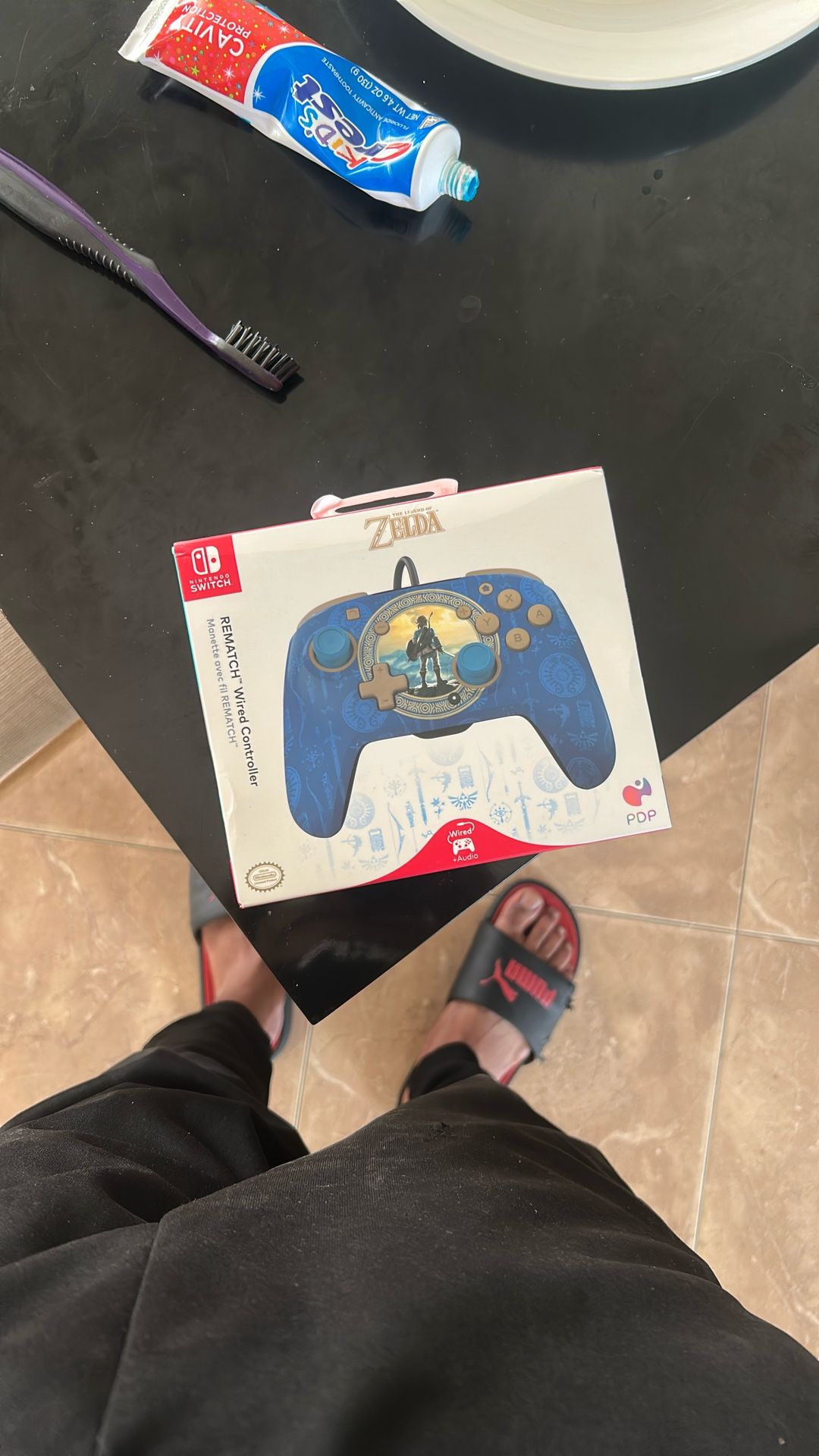 Nintendo Switch REMATCH Wired Controller Zelda Breath of the Wild Hyrule Blue