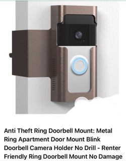 Anti Theft Doorbell Mount: Metal Door Mount Doorbell Camera Holder