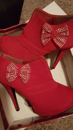 Red Suede heels