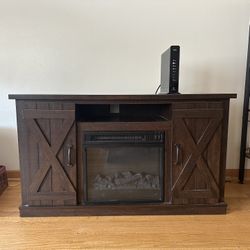 Electric Fireplace Cabinet and Shelf