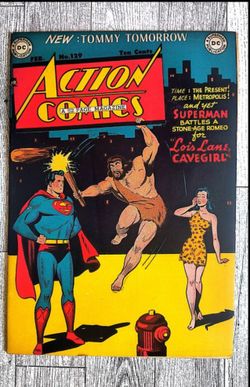 Action Comics #129 superman meets lois lane Cave girl