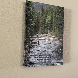 Fly Fishing : “A River Runs Through It”. 8 X 12 Canvas Print.