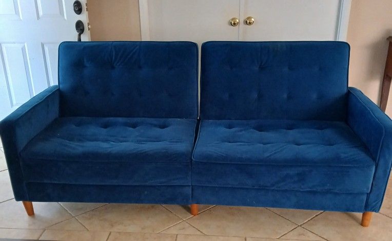 Blue Reclining Couch