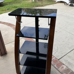 Whalen 48” Cherry A/V Tower – Glass Media Stand 