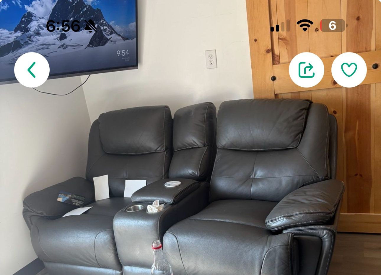 Black Recliner Couch
