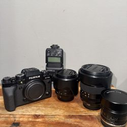Fujifilm X-T4 + Lenses + Flash (cash or Trade) 