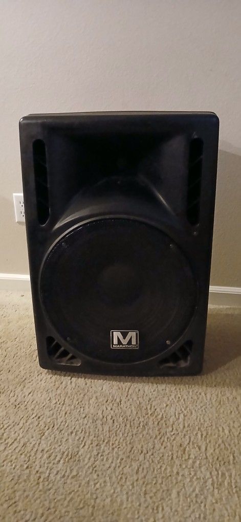 15" Self Powered Speaker Woofer And Tweeder Sound System 3 Channel With Auxilary Input