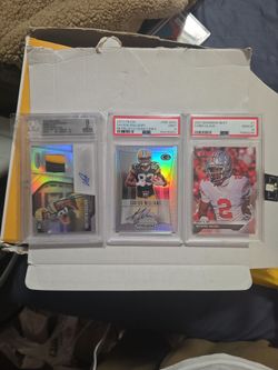 Graded Football Card Lot of 3 PSA/BGS